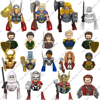 2023 Супергерои на Marvel Отмъстителите Тор Джейн Фостър Железния Човек Мини Фигурки Строителни блокове, Тухли Кукли от филми Модел Детска Играчка