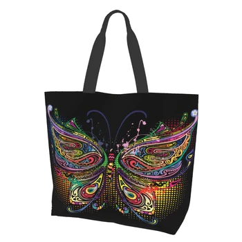 Чанти-тоут Ncie Design Content за жени, за многократна употреба за хранителни стоки чанти, торбички за пазаруване по-големи размери