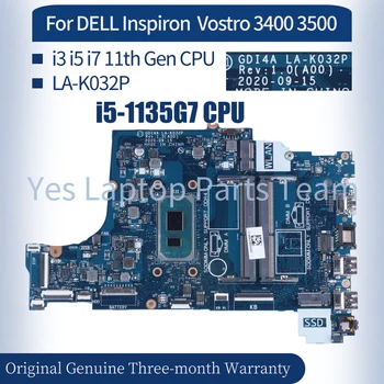 За DELL Inspiron 3501 Vostro 3400 3500 дънна Платка на лаптоп LA-K032P CN-0X9TX0 0X9TX0 0G4GH1 0GGCMJ 0M96P9 дънна Платка на лаптоп