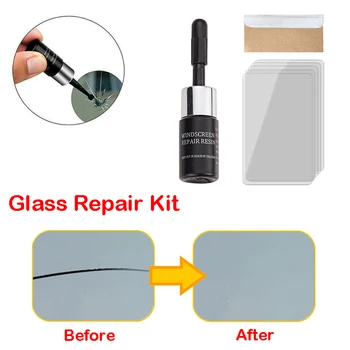 Течност за ремонт на автомобилни стъкла, комплект за ремонт на пукнатини на предното стъкло, течност за ремонт на предното стъкло, инструмент за възстановяване на пукнатини по стъклото на колата, Инструмент за възстановяване на пукнатини направи си САМ