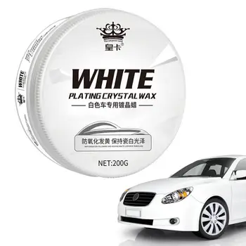 Бяла Кола Восък С Гланцово Блясъка на Автомобилната Твърда Восъчна Паста За Премахване на Автомобилни Драскотини Консумативи За Бели Suv/на Колата /АВТОБУСА Метално Лого на Главината на Стъкло