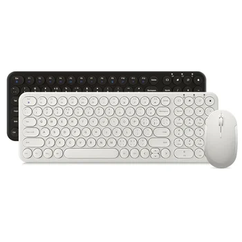 Безжична тиха клавиатура 2.4 G, ергономична мишка, клавиатура с кръгла клавиатура, детска мишка за компютър Macbook Pro, клавиатура за лаптоп Мишка