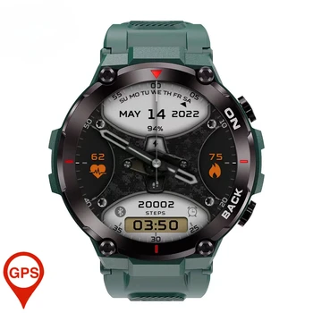 2024 GPS Смарт часовници за Мъже с AMOLED дисплей, 480 ма Фитнес гривна Ръчен часовник 24-часово наблюдение на сърдечната честота, Тракер IP68 Smartwatch