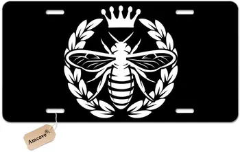 Регистрационен Номер Amcove Queen Bee Декоративен Преден Регистрационен Номер На Автомобила, Hang Суета, Метална Кола Знак, Алуминиев Регистрационен Номер Новости