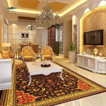 Турски Персийски килима, нескользящий мат в национален стил за дневната, Интериор на спални, всекидневна, Трапезария, коридор, Кухненски мат, вътрешна подложка
