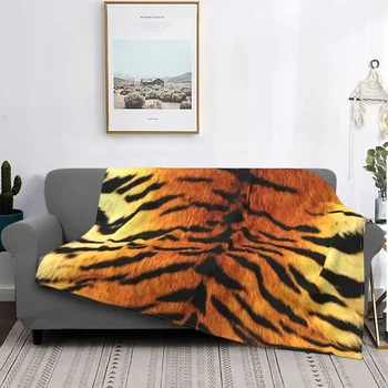 Реалистични завивки от тигрова кожи, Фланелевый текстилен интериор, кожата на животното, преносими топли одеяла за спално подложка