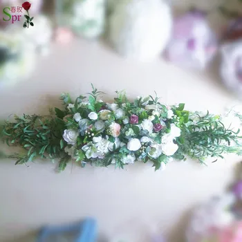 SPR Безплатна доставка масата с изкуствени цветя централно украса flore арка вградени цветя за сватбена декорация на цветен фон за стените