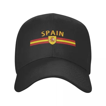 Бейзболна шапка на стопанските Испания, дамски мъжки регулируема бейзболна шапка с испански флаг, патриотизъм, шапка за татко, спортни летни шапки възстановяване на предишното положение