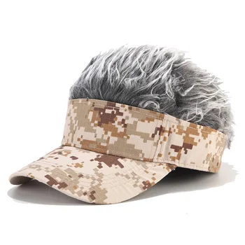 Мъжки камуфляжная шапка с перука, модни и ежедневни бейзболна шапка за голф, Регулируеми шапки-шапки в стил хип-хоп