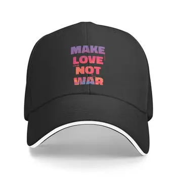 Персонални бейзболна шапка Make Love Not War За мъже и жени, Лятна Регулируема шапка за татко