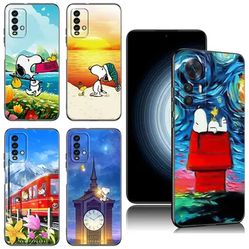 Калъф за вашия телефон, S-Snoopys Dogs За Xiaomi Redmi Note 5 6 7 K40 K60 Pro 7A 8А 9А 9В 9i 9T 10A 10В 12C A1 A2 Плюс 4G Черен Калъф