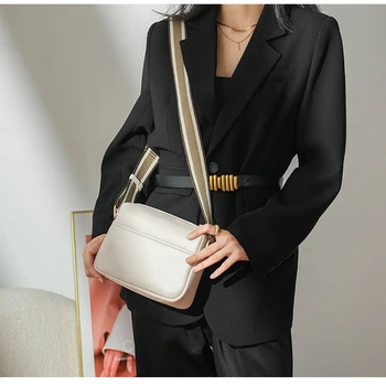 Дамски чанти през рамо с широка каишка, обикновен Класически дамски чанти, луксозни квадратни дамски чанти през рамо, чанти-слинги за Femele