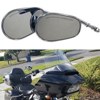 Странично огледало мотоциклет, Огледало за обратно виждане с 8 мм за Road King Touring XL1200L XL883 XL883L Sportster Softail