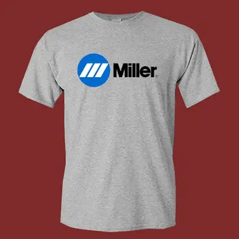 Мъжка сива тениска с логото на Милър, размер S-5Xl
