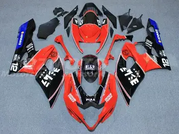 4 Подарък, нов комплект обтекателей за мотоциклети ABS, подходящ за SUZUKI 1000 K5 2005 2006 05 06, комплект тяло, син, червен