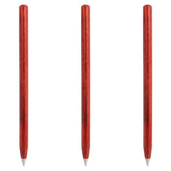 3X Офис вечен молив Eternal Metal Pen Писалка без мастило за рисуване, прозрачни и трайни приспособления, аксесоари за студенти