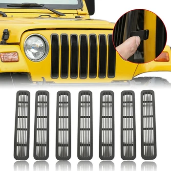 Защелкивающиеся поставяне на предния вкара решетка на радиатора за Jeep Wrangler TJ & Unlimited 1997-2006
