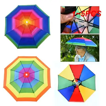 1 ~ 5ШТ Шапка-чадър, сгъваем защита от слънце и ултравиолетови лъчи, Риболов, къмпинг, Улични шапки, шапки за голф, шапки за деца и възрастни, риболов