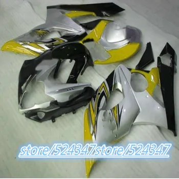 Комплект обтекателей ABS injection white blk yellow за SUZUKI K5 GSXR1000 05-06 100% подходящ и за тяло SUZUKI GSXR1000 2005-2006 K5