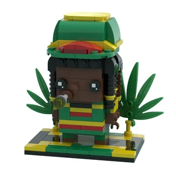 Нови строителни блокове Moc Jamaica Bob Marley BRICKHEADZ, мини фигурки, играчки