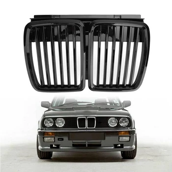 Лъскавите Черни Решетки За бъбреците на Предната Броня на Автомобила-BMW E30 Седан/Cabrio 1982-1994 Сменяеми Състезателни Решетки