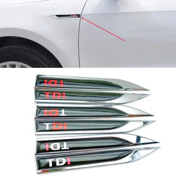2 елемента Метал Лого TDI Странично Крило Значка Емблема на Стикер Стикери За Volkswagen VW POLO, PASSAT GOLF 5 6 7 MK7 MK4 MK5 MK6