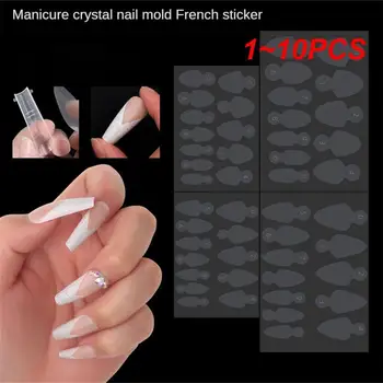 1 ~ 10ШТ Форма за фолиа за нокти Дизайн нокти Матиран Маникюр Прозрачни Аксесоари за ноктите, Удължаване на ноктите Форма за изграждане на нокти