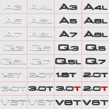 3D Автомобилни Стикери Лого Емблема на Етикети за Audi A3 A4 A5 A6 A7 A8 Q3 Q5 Q7 2019 2020 2021 2022 2023