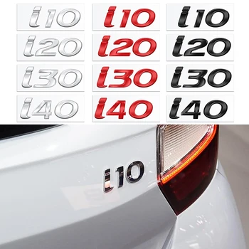 I10 I20 I30 I40 Метален 3D Иконата на Задния Багажник на Кола, Стикери с Емблемата на Стикер за Hyundai accent Solaris Touring Elantra Touring sanata