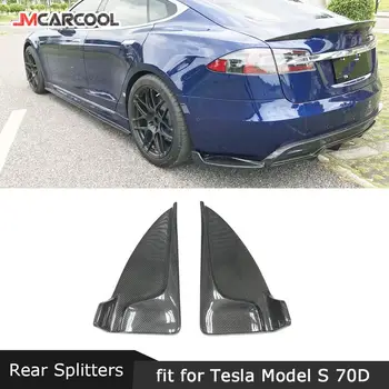 За Tesla, Модел S 70D P85D 90C P100D Седан с 4 Врати, 2016-2017 Задните Сплитери Спойлер От Въглеродни Влакна/FRP Броня За Устни Странични Престилки