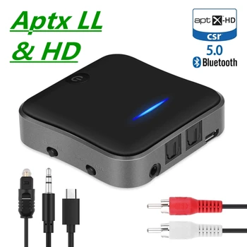 Bluetooth 5,0 Предавател Приемник CSR8675 APTX HD LL Бт Аудио Музика Безжичен USB Адаптер 3,5 mm 3,5 AUX Jack/SPDIF / RCA за ТЕЛЕВИЗИЯ PC
