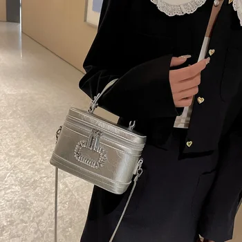 Нова мода мини-квадратна чанта с панти капак, чанта за мобилен телефон, с високо качество дамски дизайнерски калъф, чанта-софтуера на веригата от изкуствена кожа, наплечная чанта-месинджър