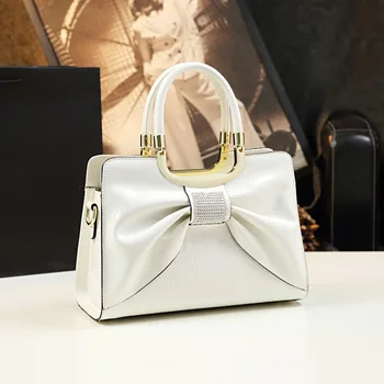 2023 Нова дамска чанта През рамо, портмоне, чанта от лачена кожа, чанти-тоут, папийонка, чанта през рамо, Луксозна дизайнерска дамска чанта