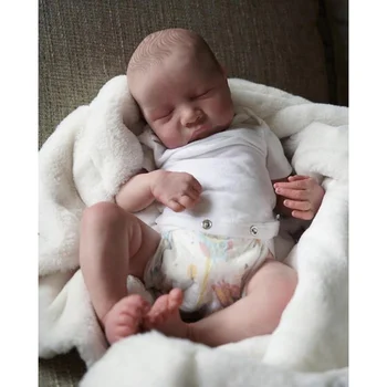19-инчов кукла-Реборн Bebe спи на дете Леви, вече раскрашенные кукли с 3D-рисувани части, вени, реалистични кукли за новородени ръчно изработени