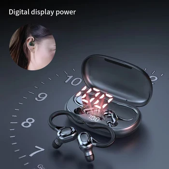 Безжични Слушалки с Въздушна Проводимост 5.2 Bluetooth Слушалките С Шумопотискане Спортни Водоустойчиви Слушалки с Микрофонными Ушни Куки ушите