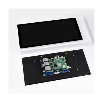 10,4-инчов QLED-Монитор Компютър Със Сензорен екран 1600X720 IPS Капацитивен Сензорен Екран за Монитор Raspberry Pi HD-US Plug
