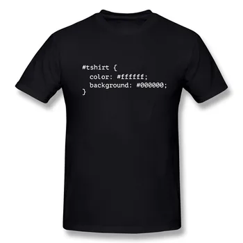 HTML CSS Шега Черна Риза Разработчик Програмист Програмист Сарказъм Уеб Забавен Онази Подарък тениска от 100% Памук Унисекс Европейския Размер Тениски