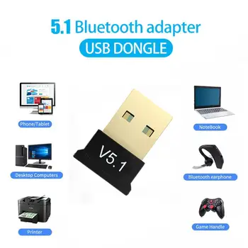 Безжичен Bluetooth-адаптер БТ 5.1 USB ключ за работния плот на вашия преносим персонален КОМПЮТЪР с множество устройства с Bluetooth Аудио приемник предавател BT5.1