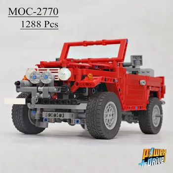 Новият модел на MOC-2770-1388PCS-FJ40 Team Expedition Create Kitz, Тухлена детска играчка с самоблокирующимся заключване, Забавен Коледен подарък