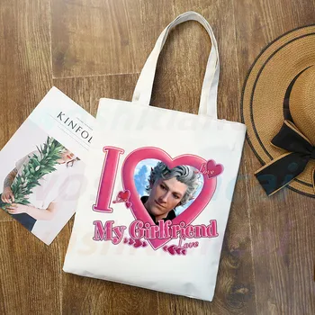 Чанти за пазаруване, вдъхновени вечеря Astarion Момиче, жена Замяна чанта-тоут в стил Харадзюку, голям пазарска чанта I Love My Girlfriend