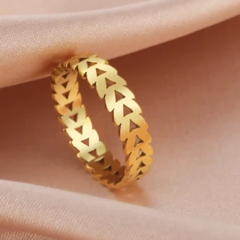 Dreamtimes Серийни Триъгълни пръстени за мъже, за Жени, момичета, Моден тренд, Геометрични пръстени за пръстите от неръждаема стомана, Бижута подарък 2023 Г., Новост