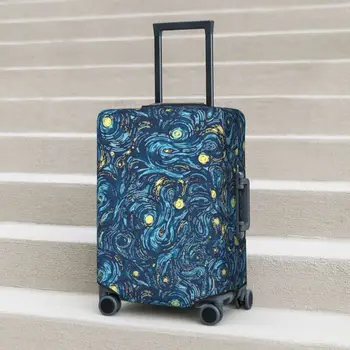Калъф за куфара Van Gogh Звездна нощ Весел Круиз Защита на Аксесоари за багажа на Полет
