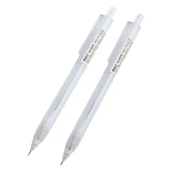 2 елемента. Прозрачен механичен молив 0,5/0,7 мм, движещи се един молив автоматичен молив, гъвкави молив