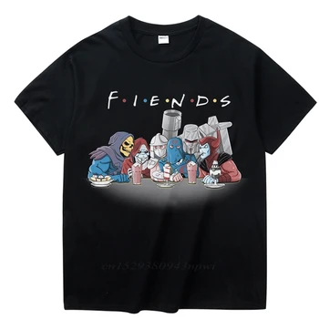 Реколта тениска с карикатура на вселената Skeletor Shredder, ежедневни тениска Camiseta с кръгло деколте, риза Funny Friends Homme