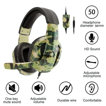 3.5 мм кабел слот слушалки с микрофон, бас слот за слушалки, стерео слушалки за компютърни таблети PS4 PS5