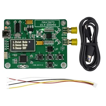 Източник на сигнал HT008 MAX2870 Генератор на сигнали STM32 23,5-6000 Mhz Източник на сигнал Подкрепя точка/ режим на Здрав Лесна инсталация