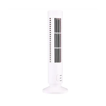 Нов USB-Кула Фен Безлопастный Кула Електрически Вентилатор, Мини-Вертикален Климатик, Безлопастный Стоящ Фен Бял Цвят